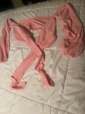 Women's Pink Tie-Front Crop Top